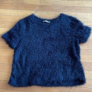 Fuzzy crop top